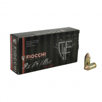 FIOCCHI 9X18 Ultra Pol 100 Grain FMJ Ammo, 50 Round Box (9X18)