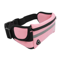 RunUnited Waist Pack for Running, Hiking & Gym - Waterproof Running Accessory w/ Phone Holder & Reflective Stripe, Pink