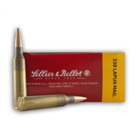 SELLIER & BELLOT 338 Lapua Mag 300 Grain HPBT Ammo, 10 Round Box (SB338LMB)
