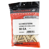 WINCHESTER AMMO 6.8 Western 50rd Standard Unprimed Brass Shellcases (WSC68WU)