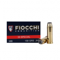 FIOCCHI 38 Special 158 Grain JHP Ammo, 50 Round Box (38B)