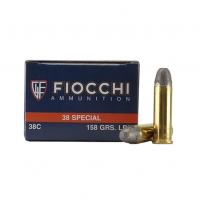 FIOCCHI 38 Special 158 Grain LRN Ammo, 50 Round Box (38C)