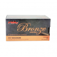 PMC Bronze 357 Mag 158 Grain FMJ Ammo, 50 Round Box (357A)