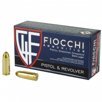 FIOCCHI 9mm Luger 115 Grain FMJ Ammo, 50 Round Box (9AP)