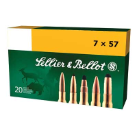 SELLIER & BELLOT 7x57mm 140 Grain FMJ Ammo, 20 Round Box (SB757A)
