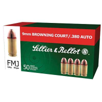 SELLIER & BELLOT 380ACP 90Gr Full Metal Jacket 50rd/Box Handgun Ammo (SB380A)