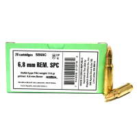 SELLIER & BELLOT 6.8mm Remington SPC 110gr FMJ 20rd Box Rifle Ammo (SB68C)