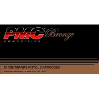 PMC Bronze 380 ACP 90 Grain FMJ Ammo, 50 Round Box (380A)