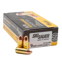 SIG SAUER Elite Performance 9mm 147Gr FMJ 50Rd/Box Handgun Ammo (E9MMB3-50)