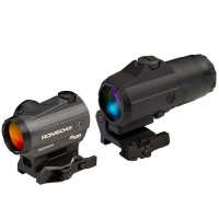 SIG SAUER Romeo4H 1x20mm Ballistic Circle Dot Black Red Dot Sight with Juliet4 4x Magnifier (SORJ43111)