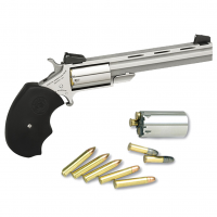 NORTH AMERICAN ARMS Mini-Master 22LR/22WMR 4in 5rd SS Revolver with Adjustable Sights (NAA-MMT-C)