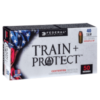 FEDERAL Train Plus Protect 40 S&W 180Gr Verastile Hollow Point 50/Box Handgun Ammo (TP40VHP1)
