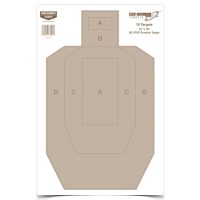 BIRCHWOOD CASEY Eze-Scorer 12x18in 10-Pack BC IPSC Practice Paper Target (37206)
