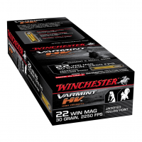 WINCHESTER Varmint HV .22 WMR JHP 50rd Box Ammo (S22M2)