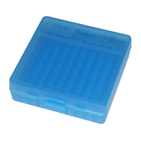 MTM CASE-GARD P-100 Series 100rd Clear Blued Small Handgun Ammo Box (P100924)
