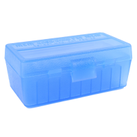 MTM CASE-GARD P-50 Series 50rd Clear Blued Medium Handgun Ammo Box (P503824)