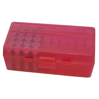 MTM CASE-GARD P-50 Series 50rd Clear Red Small Handgun Ammo Box (P509M29)