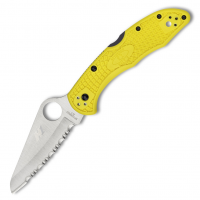 SPYDERCO Salt 2 Lightweight Yellow FRN Handle SpyderEdge Folding Knife (C88SYL2)