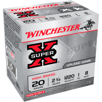 WINCHESTER Super-X 20Ga 2.75in #8 25rd Box Shotshell (X208)