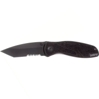 KERSHAW Blur 3.4in Tanto Serrated Folding Knife (1670TBLKST)