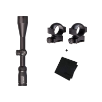 VORTEX Crossfire II 4-12x44mm Dead-Hold-BDC Reticle 1in Riflescope with Hunter 1in Medium Scope Rings and Microfiber Cleaning Cloth (VOR-CF2-31015+RING-M+MF)