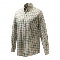 BERETTA Wood Beige/Rifle Green Check Button Down Shirt (LU210T164501B7)