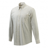 BERETTA Wood Beige/Brunette Check Button Down Shirt (LU210T164501B8)