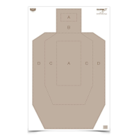 BIRCHWOOD CASEY Eze-Scorer 23x35in IPSC Practice Targets, 100-Pack (37025)