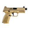 fn america fn 509 midsize tactical 9mm 4.5in 5x10rd flat dark earth optic ready striker-fired pistol with ballistic case (66-101710)
