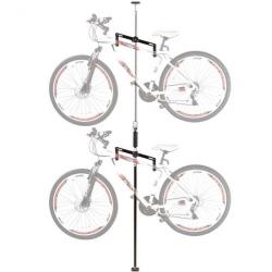Elevate Outdoor Bike-Stand-5 Double Vertical Bicycle Storage Hanger Rack, Fits 2 Bikes