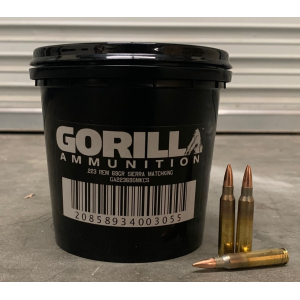 Gorilla Ammunition .223 REM 69gr Sierra Matchking(C) - 150 Round Bucket
