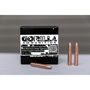 Gorilla 8.6 Blackout 342gr Solid Copper Subsonic Expanding Projectiles (Quantity of 50)