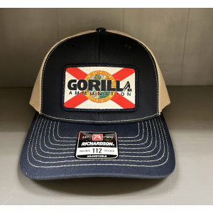 Gorilla Ammunition Florida Flag Trucker Hat (Color: Navy/Khaki)
