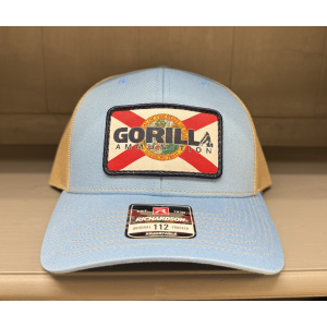 Florida Flag Trucker Hat - Columbia Blue/Khaki