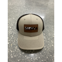 Gorilla Ammunition Leather Patch Trucker Hat (Color: Khaki, Coffee)