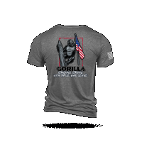 Gorilla Ammunition Nine Line Standing Strong Shirt - Grey (Size: Large)