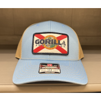 Florida Flag Trucker Hat - Columbia Blue/Khaki