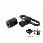 Heavy Duty Push button QD Sling Swivel 1-1/4" Steel with Cap