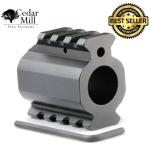 AR-15 Dual Low Profile Gas Block with Picatinny Rails Top & Bottom