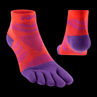 Injinji Women's Ultra Run Mini-Crew Razzmatazz Medium/Large Toesocks