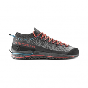 La Sportiva Women's TX2 Evo Approach Shoes, Carbon/Hibiscus, Size 37