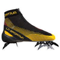 La Sportiva Mega Ice Evo Climbing Shoes, Black/Yellow, Size 37.5