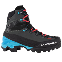 La Sportiva Women's Aequilibrium LT GTX (2024) Mountaineering Shoes, Black/Hibiscus, Size 38.5