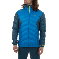 La Sportiva Aiguille Men's Down Jacket, Electric Blue/Storm Blue, Small