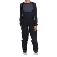 La Sportiva Chaser Evo Shell Bib Women's Pants, Black/Cherry Tomato, Medium