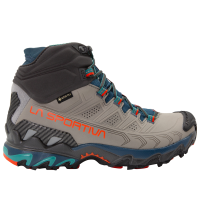 La Sportiva Women's Ultra Raptor II Mid Leather GTX Hiking Shoes, Grey/Cherry Tomato, Size 42