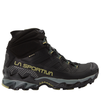La Sportiva Ultra Raptor II Mid Leather GTX Hiking Shoes, Black/Cedar, Size 47