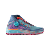 La Sportiva Women's Cyklon Running Shoes, Storm Blue/Cherry Tomato, Size 42.5