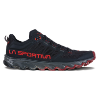 La Sportiva Helios III Running Shoes, Black/Poppy, Size 42.5