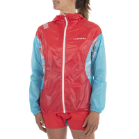 La Sportiva Briza Women's Windbreaker Jacket, Hibiscus/Malibu Blue, Large